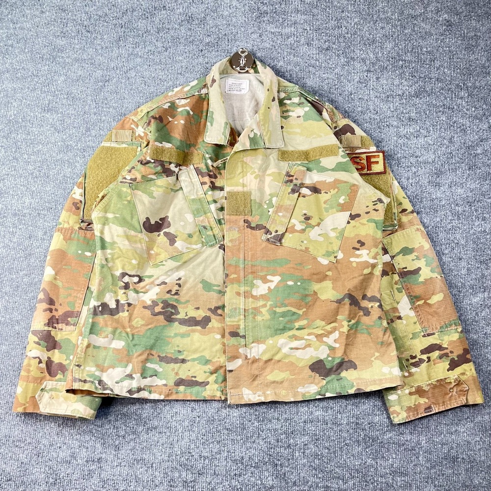 US Army Airforce Ripstop Jacket Mens Green Camouflage Miltary - Medium Short